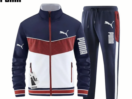 PUMA®Men's set jacket + sweatpants for spring and autumn 2025 (two-piece set jacket + sweatpants)