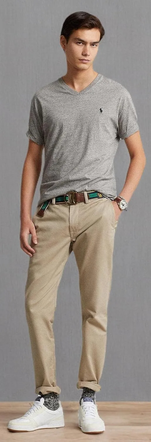 Polo Ralph Lauren Men's V Neck Classic Fit T-Shirt - Image 65