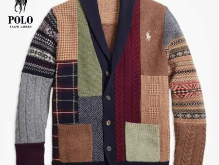 Ralph Lauren color Block Pocket Standard Vintage Men's Sweater